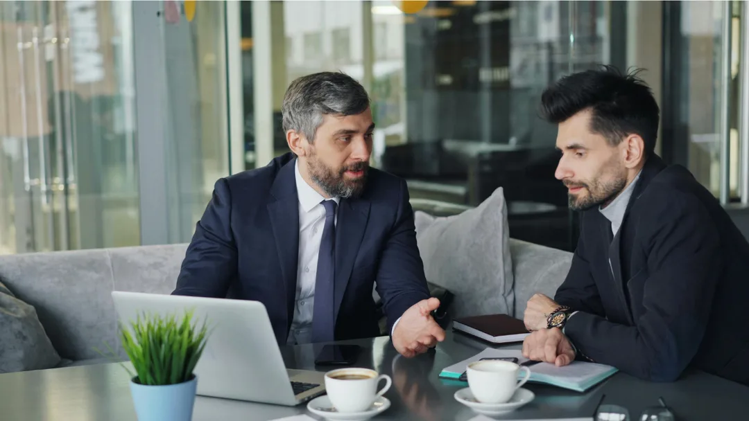 Business coach mentoring an entrepreneur