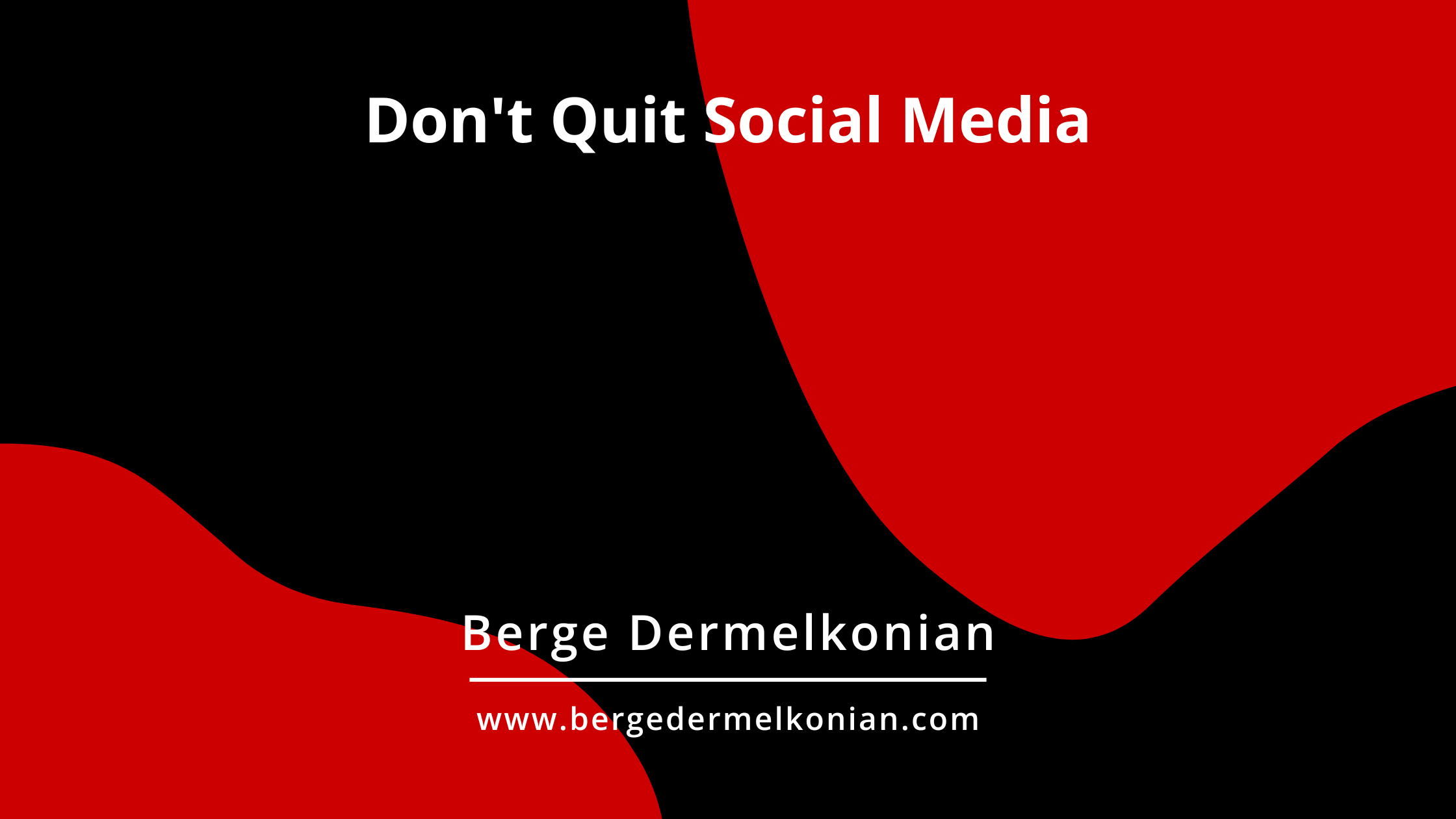 Abstract image with article title Don't Quit Social Media