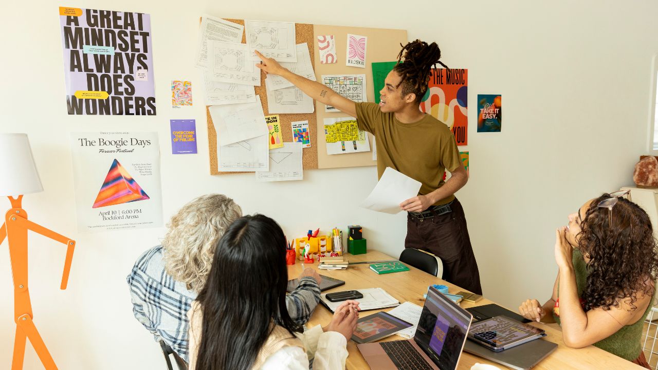 Entrepreneur Pitching A Business Idea
