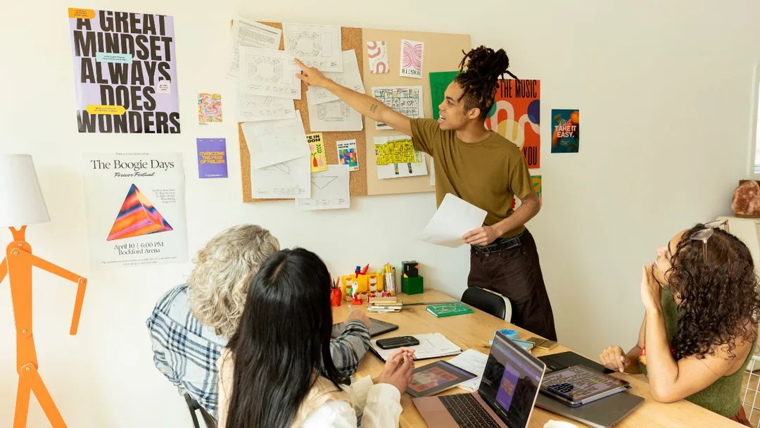 Entrepreneur Pitching A Business Idea