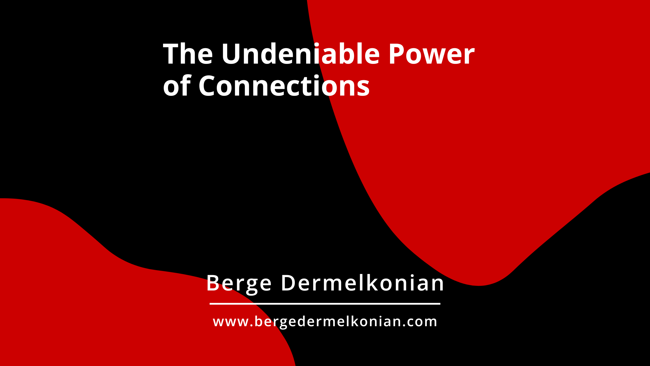 Abstract image with article title The Undeniable Power of Connections